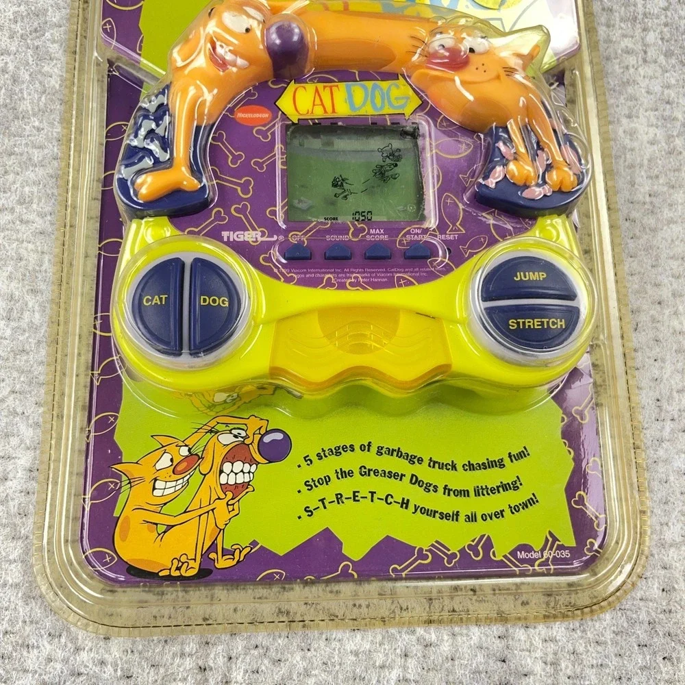 Vintage Tiger Electronics Nickelodeon Cat Dog Handheld LCD Game New Sealed 1999
